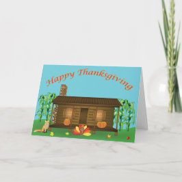 Kort för thanksgivingkabinhälsning