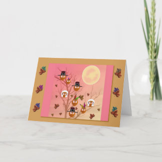 Kort för thanksgivingugglamall