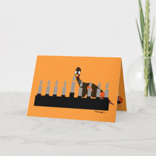 Kort för Thanksgivukkah menorahälsning