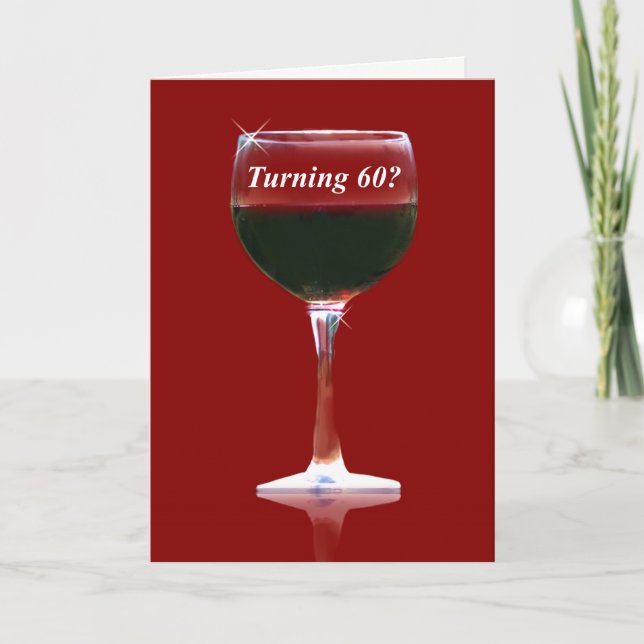 Kort för Themed födelsedag för lycklig för vin (Framsida)