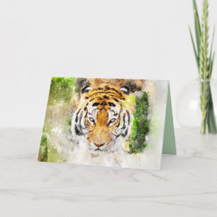 kort för tigeransiktehälsning