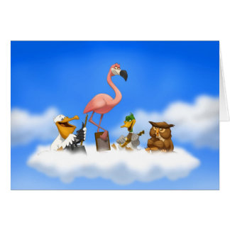 Kort för tillbringaremusikbandO fåglar (tom