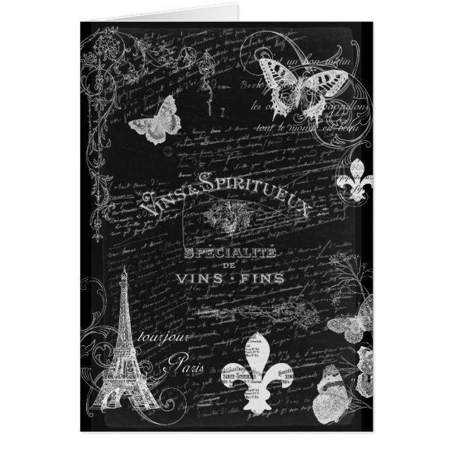 Kort för Toujours Paris Collagekonst (Framsidan)