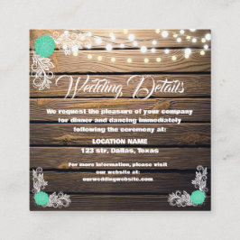 Kort för träsket Rustic Snöre