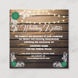 Kort för träsket Rustic Snöre