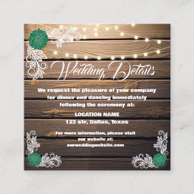 Kort för träsket Rustic Snöre (Framsida)