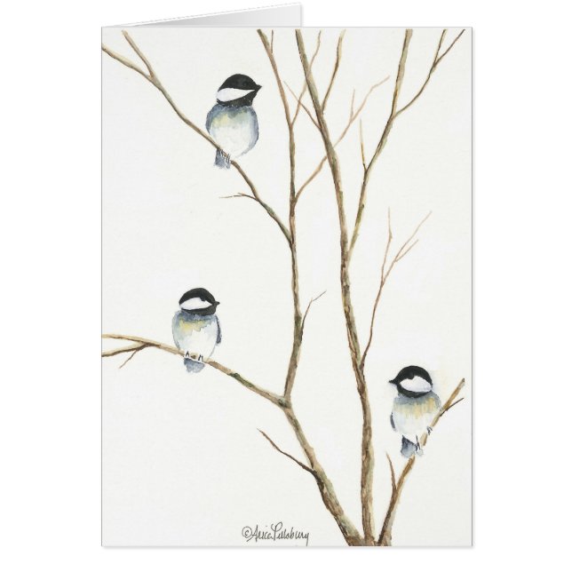 Kort för "tre" (Framsidan)