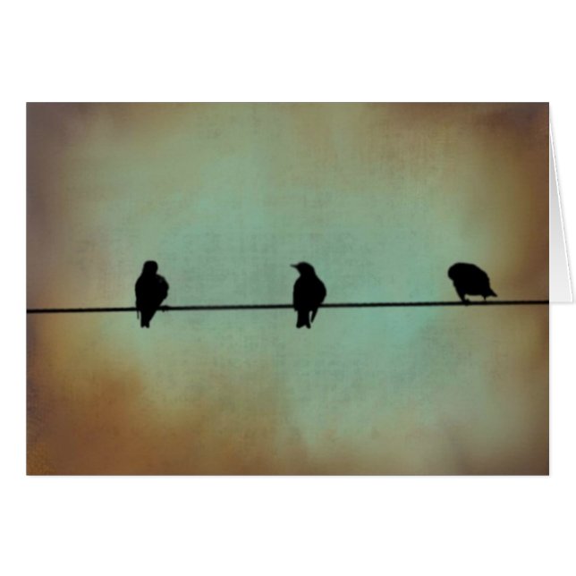 Kort för tre Blackbirds (Framsidan Horizontal)