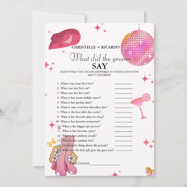 Kort för trivia-möhippa i Briom & Groom (Framsida)