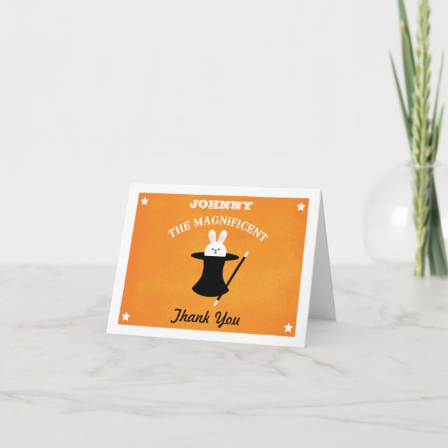 Kort för trollkarlfödelsedagsfesttack (Framsida)