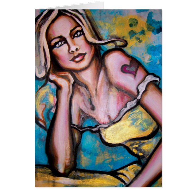 Kort för tryck "för piratflicka" konst (Framsidan)