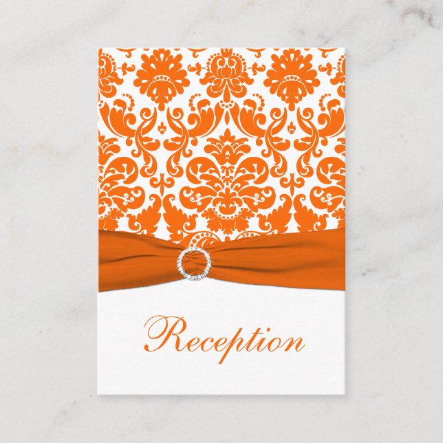 Kort för tryckt RIBBON-Orange-skadehölje (Framsida)