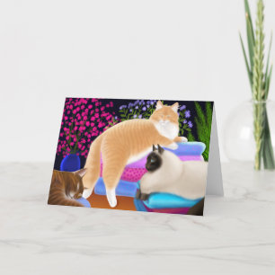 Kort för tvätt för kattkärlek rent