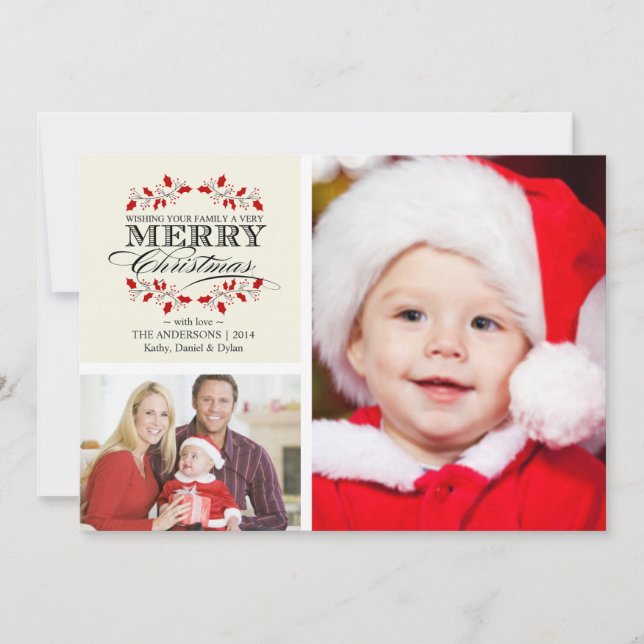 Kort för typografi 2-Photo för juljärnekkran (Framsida)