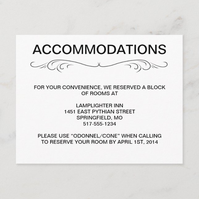 KORT FÖR TYPOGRAFISKA ACCOMMODATIONS/DIRECTIONS (Framsida)