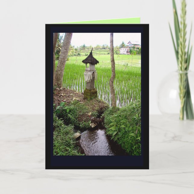 Kort för Ubud mini- tempelhälsning (Framsida)