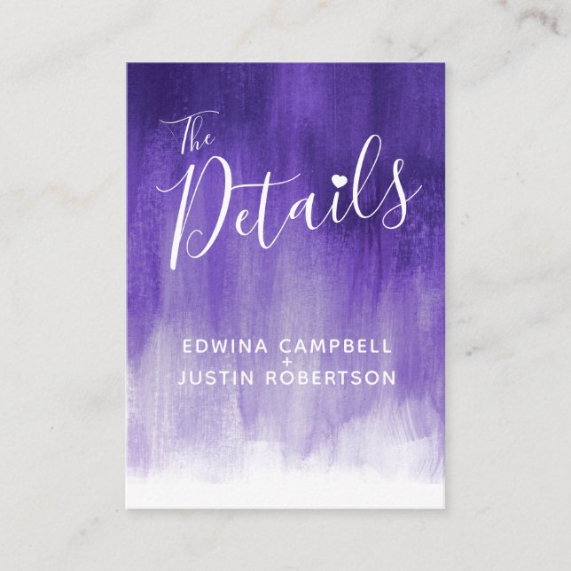 Kort för ultraviolett konsthölje i bröllop (Framsida)