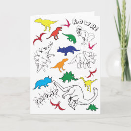 Kort för ungeDinosaurfödelsedag