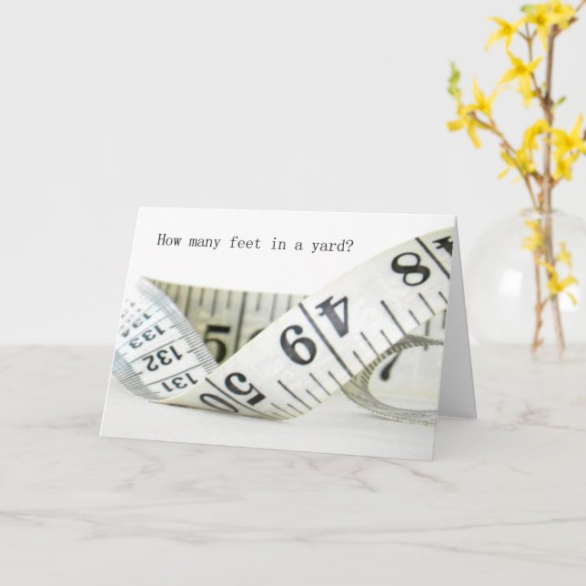 Kort för uppmuntran av humoristiska mätband (Gul blomma)