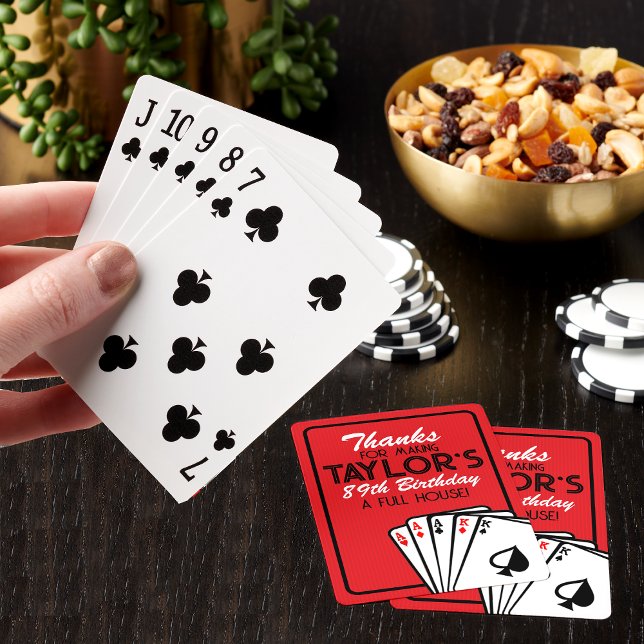 Kort för uppspelningskort i Casino Poker Birthday Casinokort (Poker Casino Party Favor Card Deck)