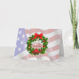 Kort för US-flaggagod jul