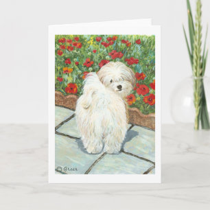 Kort för utskrift av Hund- och poppies