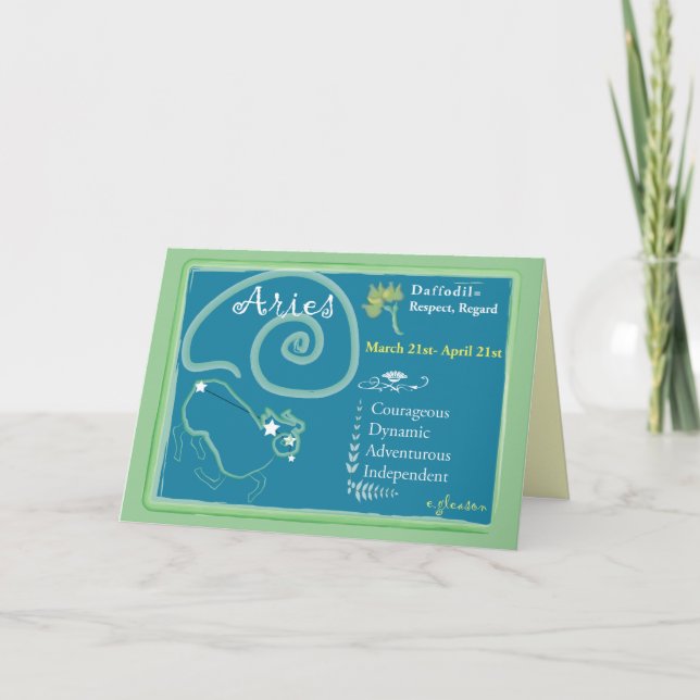 Kort för vädurmarshälsning (Framsida)