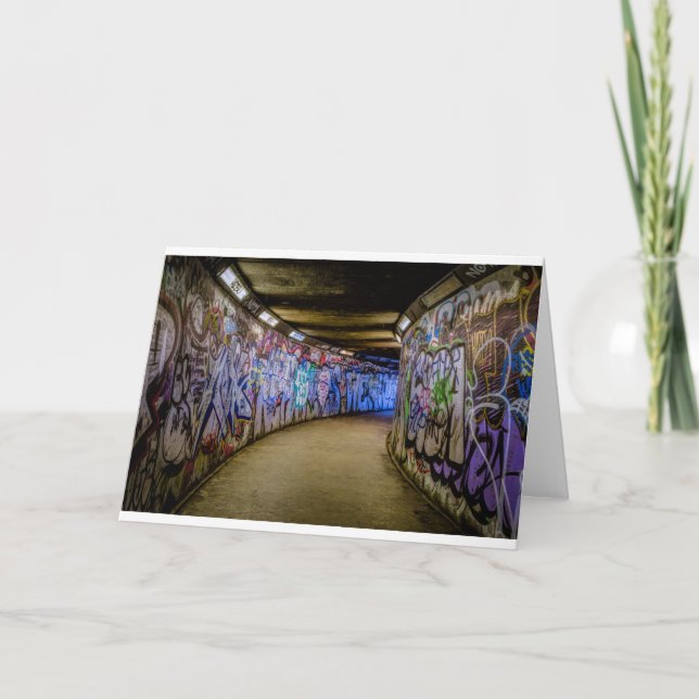 Kort för vägggrafittihälsning (Framsida)