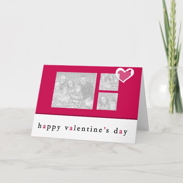 Kort för valentines dayfotohälsning (Framsida)