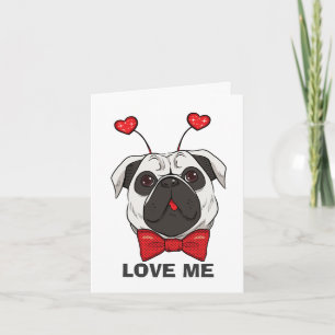 Kort för valentinmopshund