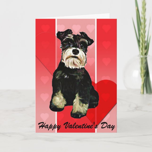 Kort för valentinSchnauzerhund (Framsida)
