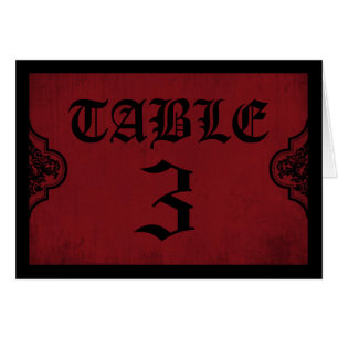 Kort för vampyrbrudbord