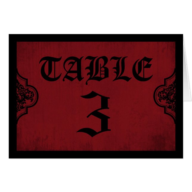 Kort för vampyrbrudbord (Framsidan Horizontal)