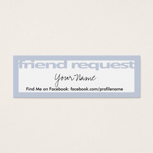 Kort för vänförfrågan (Framsidan)