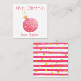 Kort för vattenfärg Ornament julklapp