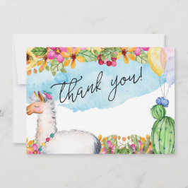 Kort för vattenfärgllama- och kaktustack