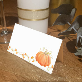 Kort för vattenfärgsfall för pumpa