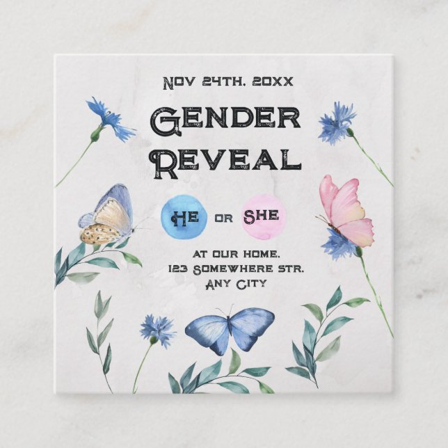 Kort för vattenfärgsfilter för Blommigt (Framsida)