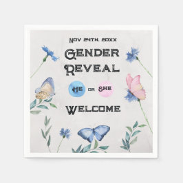 Kort för vattenfärgsfilter för Blommigt Pappersservett