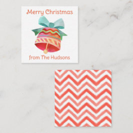 Kort för vattenfärgsskal för julklapp