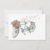 kort för vattenfärgstandem-cykel