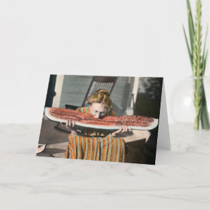 Kort för vattenmelonvintagefoto