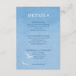 Kort för vattentorg Blå himmel Bröllop