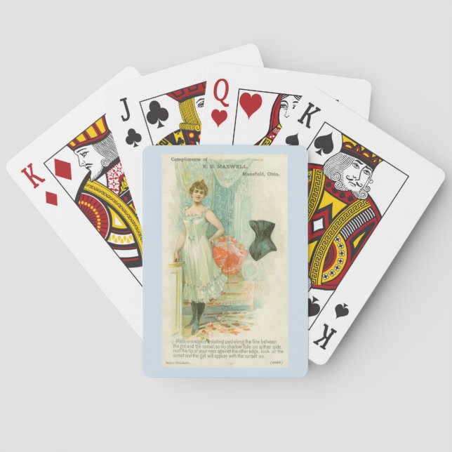 Kort för Victoriankorsetthandel på att leka kort Casinokort (Baksidan)