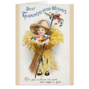 Kort för Victorianthanksgivinghälsning