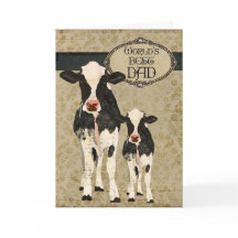 Kort för vintage Cows Fars dag