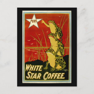 Kort för vintage grodkaffe