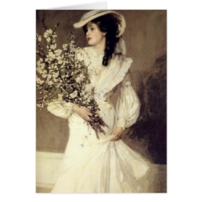 Kort för vintagebrudbröllop (Framsidan)