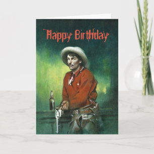 Kort för vintageCowboyfödelsedag