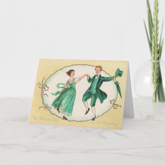 Kort för vintagedansst patrick's day (Framsida)